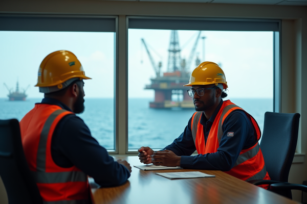 Processus de recrutement sur une plateforme pétrolière Total